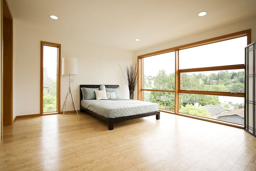 Wood-look flooring in a Pocatello living room